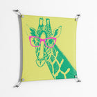 Wise Giraffe - Work On Wall - Amy Suther - Silver - 70 x 70 cm