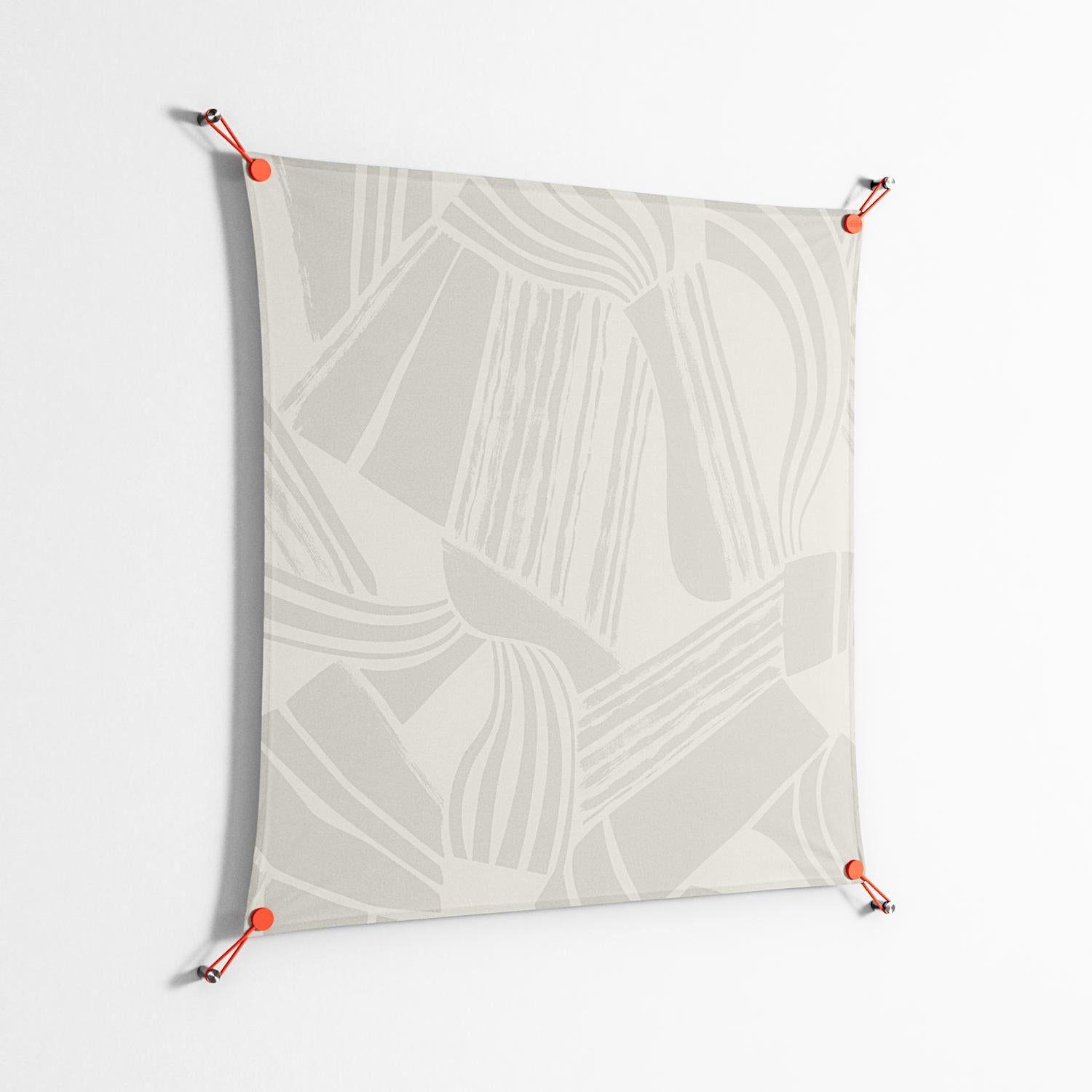 Touch the Ground - Work On Wall - Amy Suther - Orange - 90 x 90 cm
