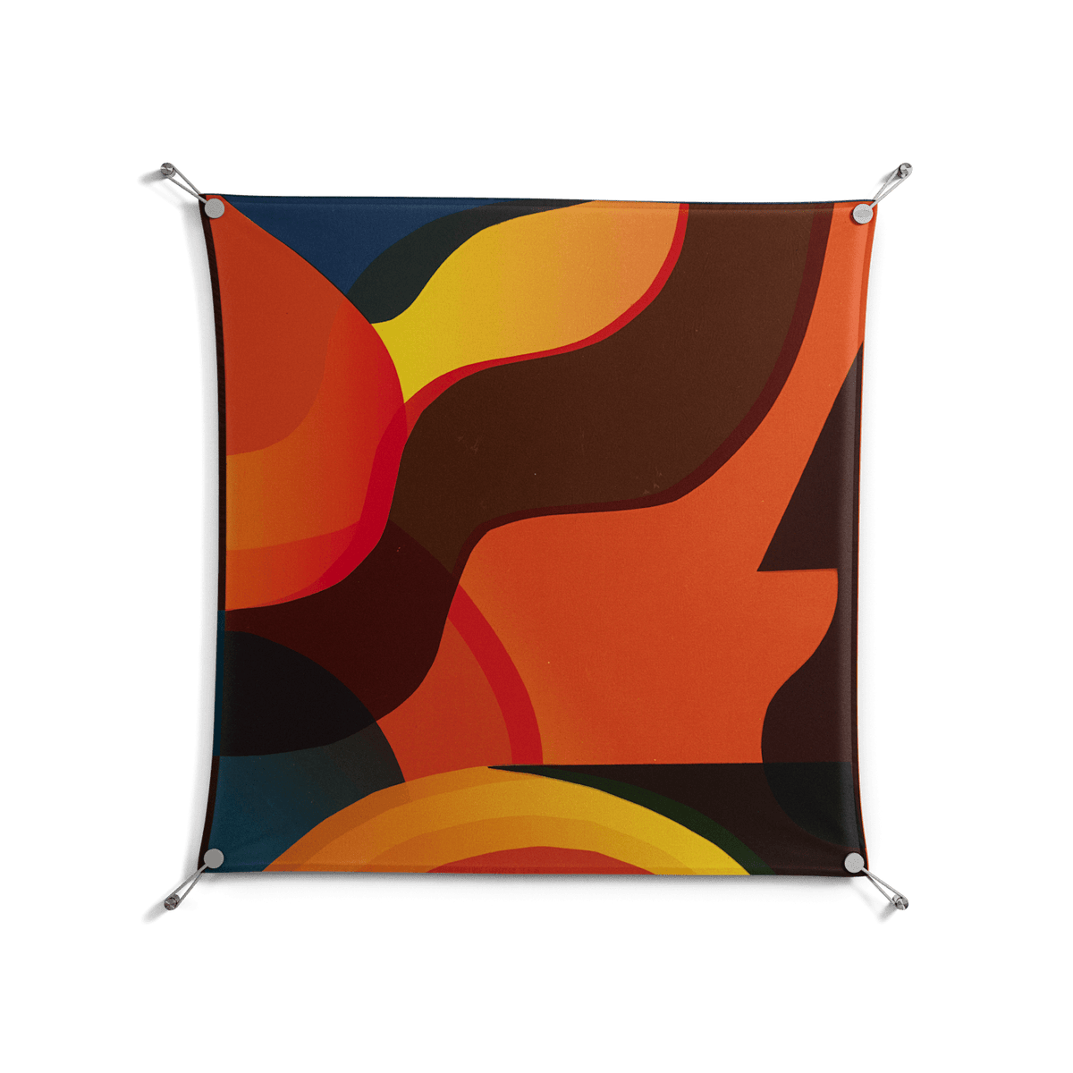 Swift - Work On Wall - Rikki Hewitt - Silver - 90 x 90 cm