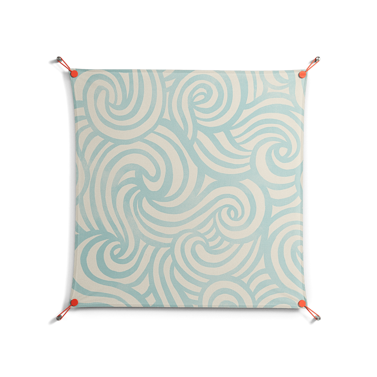 Epic Swirl - Work On Wall - Amy Suther - Orange - 90 x 90 cm