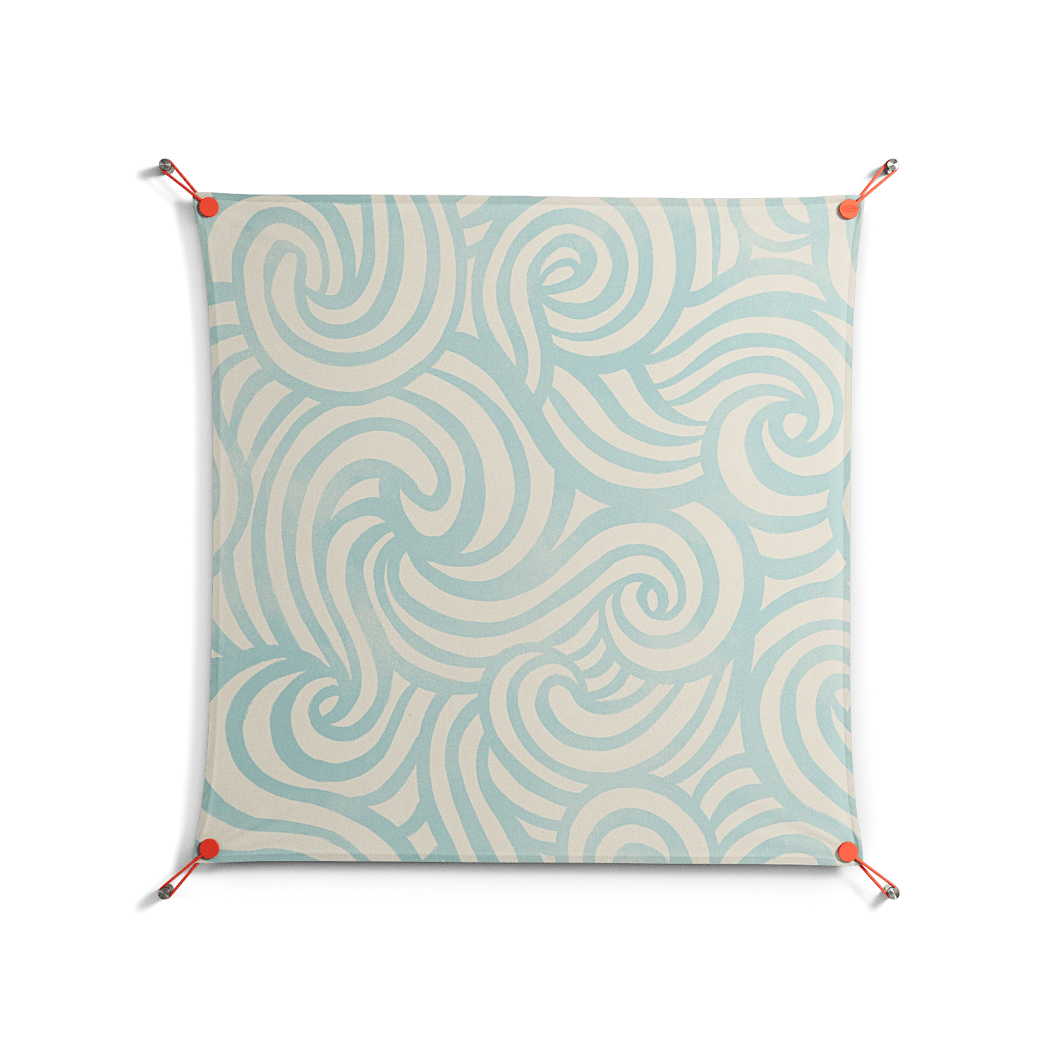 Epic Swirl - Work On Wall - Amy Suther - Orange - 90 x 90 cm