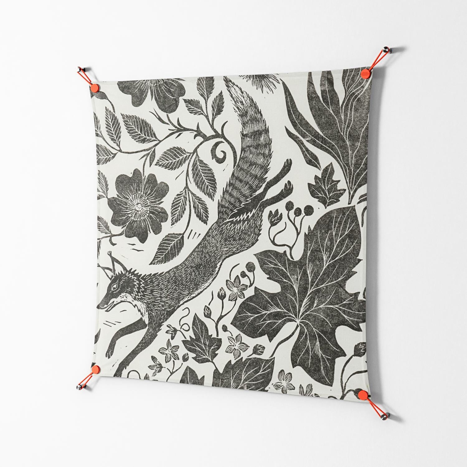 Ode to Summer 4 - Work On Wall - Diana Catchpole - Orange - 90 x 90 cm