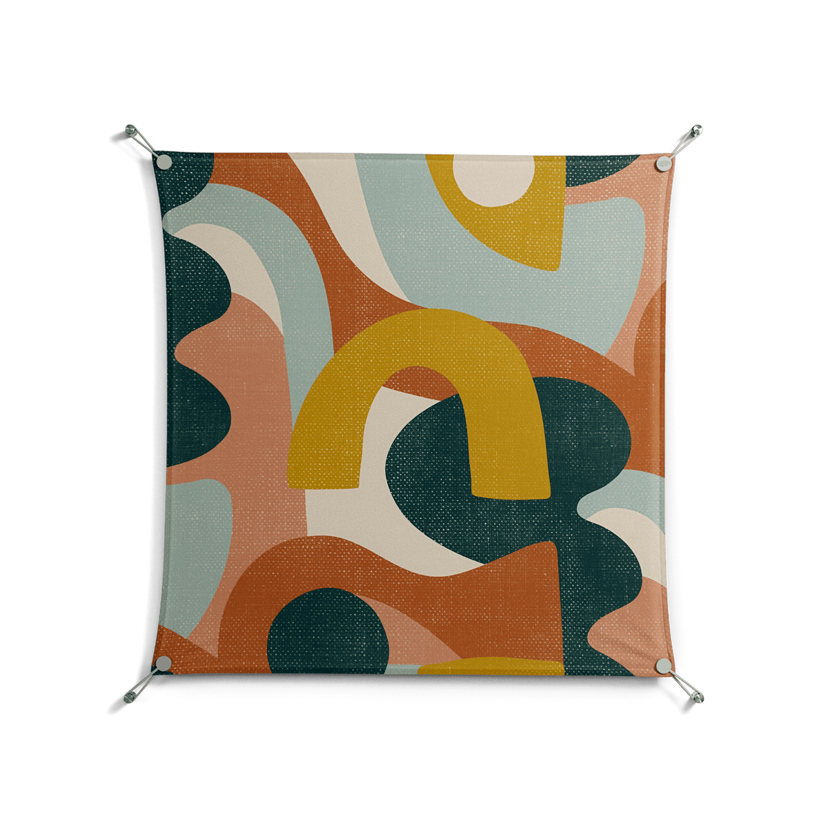 Abstract Sunrise - Work On Wall - Amy Suther - Silver - 90 x 90 cm