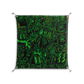 Wottosque Green - Work On Wall - Craig Watkins - Silver - 90 x 90 cm