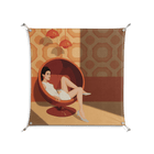 Women in ballchair - Work On Wall - Kristin Eriksson - Silver - 90 x 90 cm