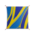 Blue Gale - Work On Wall - Oluwasheyi Adebayo - Orange - 90 x 90 cm