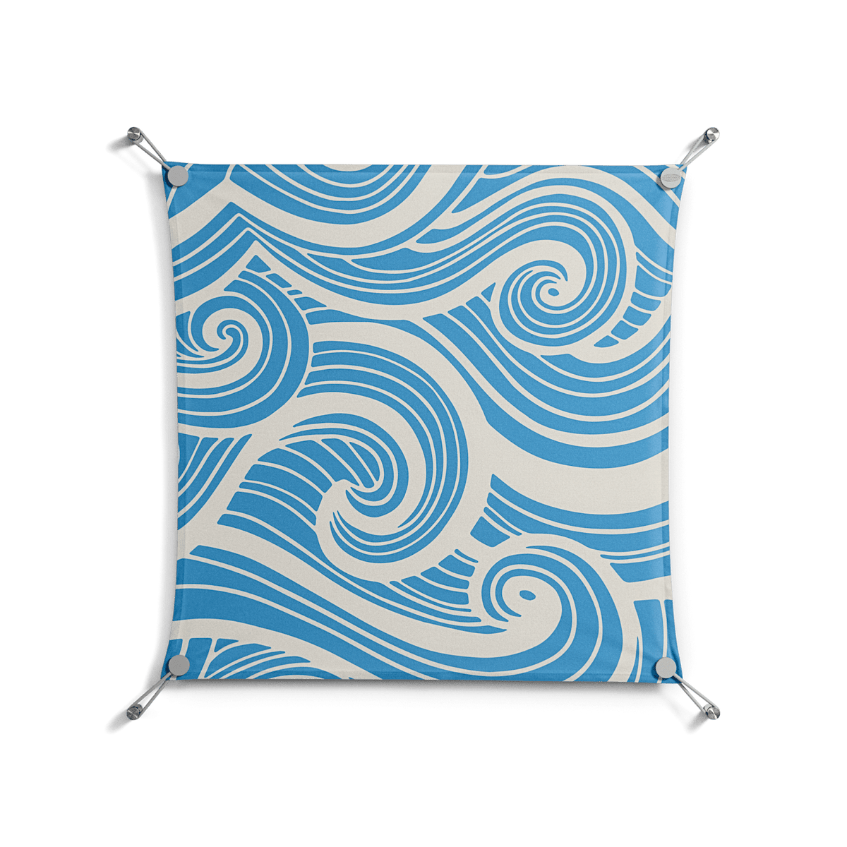 Ocean Flow - Work On Wall - Amy Suther - Silver - 70 x 70 cm