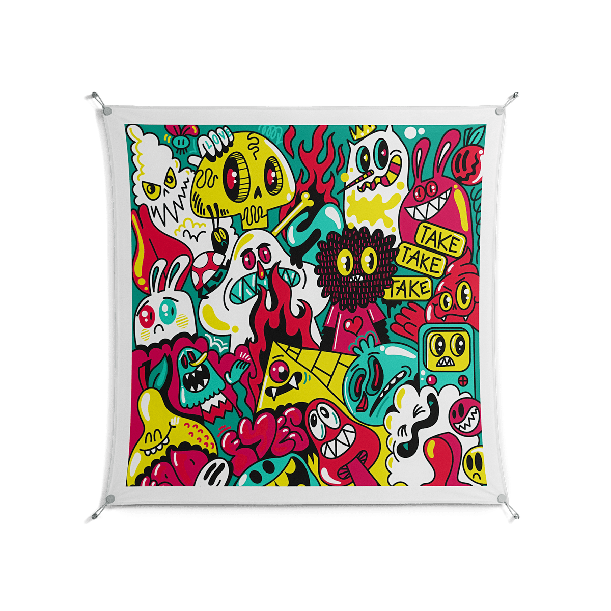 Fridays I'm In Love - Work On Wall - Craig Watkins - Silver - 140 x 140 cm