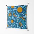Bellis Bounty Blue - Work On Wall - Amy Suther - Silver - 90 x 90 cm