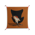 Cat in Chair B - Work On Wall - Kristin Eriksson - Orange - 70 x 70 cm