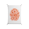 Orange Flowers 1 - Work On Wall - Katie O’Shea - Silver - 70 x 100 cm