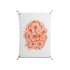 Orange Flowers 1 - Work On Wall - Katie O’Shea - Silver - 70 x 100 cm