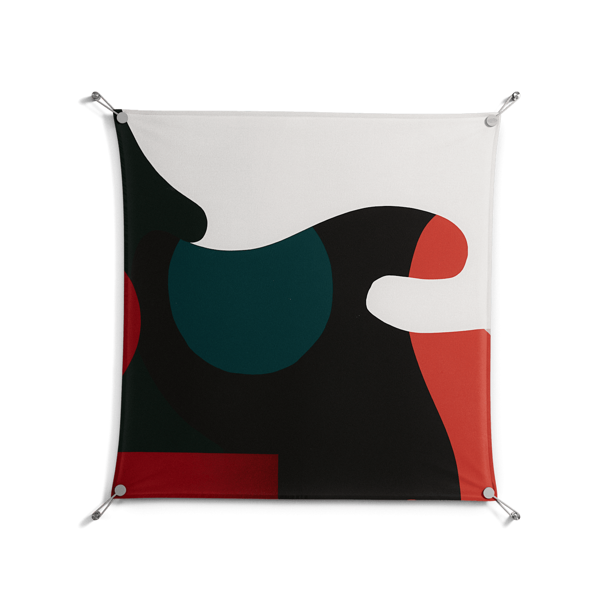 Plume - Work On Wall - Rikki Hewitt - Silver - 90 x 90 cm
