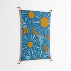 Bellis Bounty Blue - Work On Wall - Amy Suther - Orange - 70 x 100 cm
