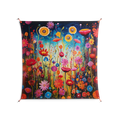 Greatful Meadow - Work On Wall - Nur Rydberg - Orange - 140 x 140 cm