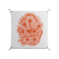 Orange Flowers 1 - Work On Wall - Katie O’Shea - Silver - 90 x 90 cm
