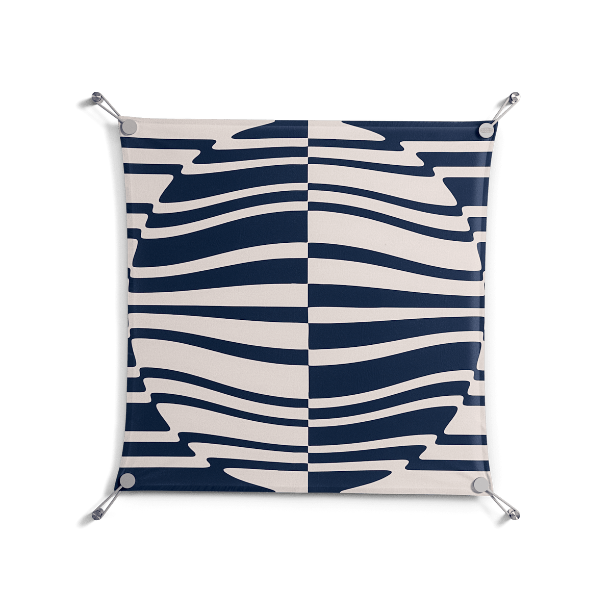 Wave Lens - Work On Wall - Oluwasheyi Adebayo - Silver - 70 x 70 cm