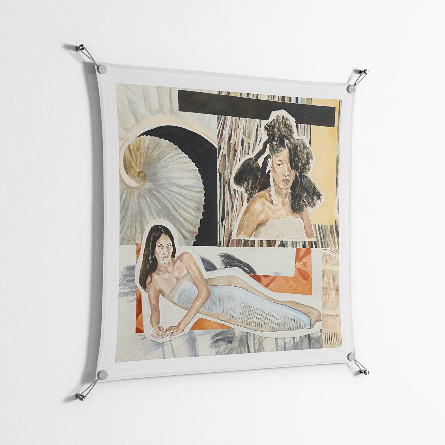 Sweet Far Away - Work On Wall - Sophie Goudman - Silver - 90 x 90 cm