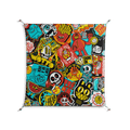 All The Stickers - Work On Wall - Craig Watkins - Silver - 90 x 90 cm