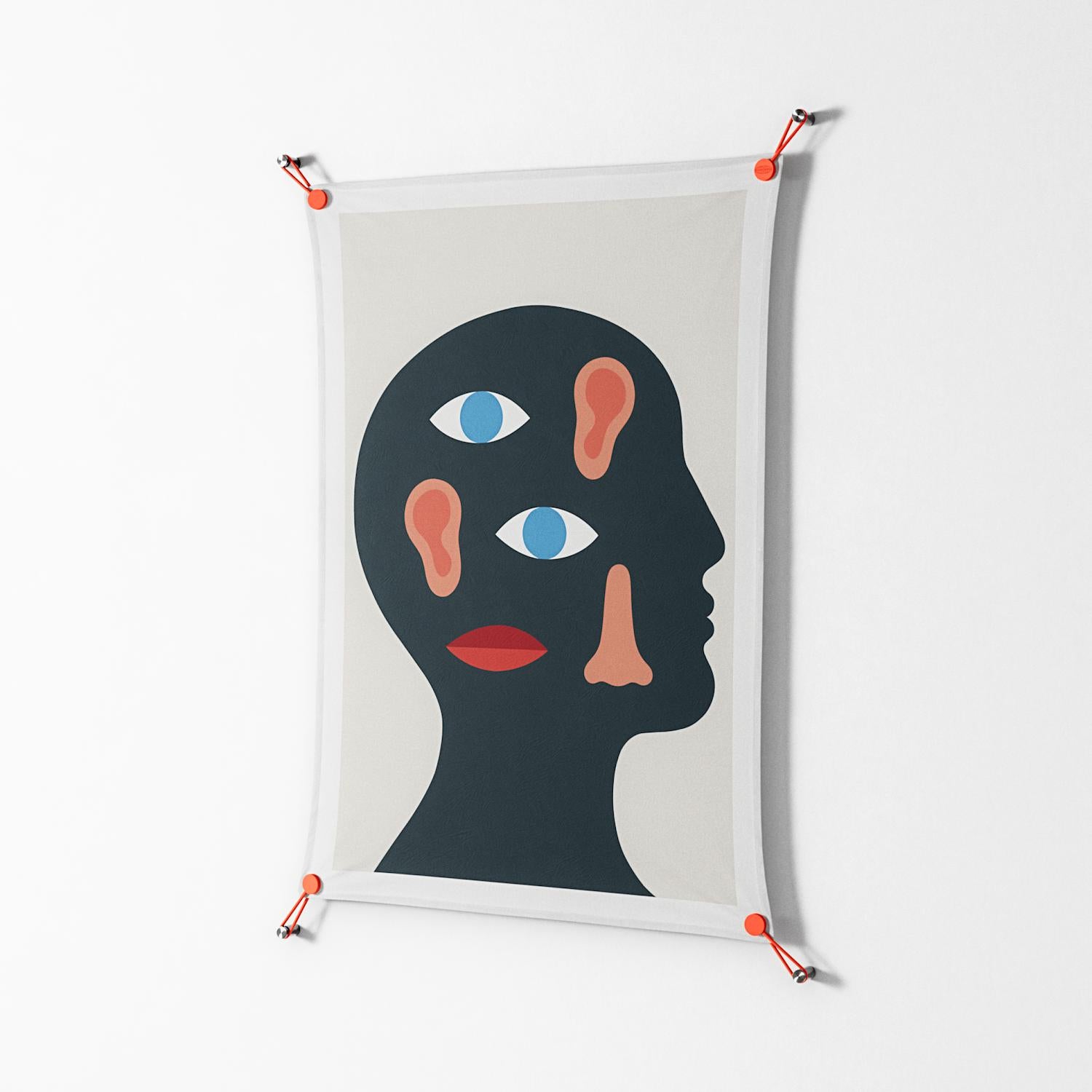 Désordre_Intérieur - Work On Wall - David Vanadia - Orange - 70 x 100 cm