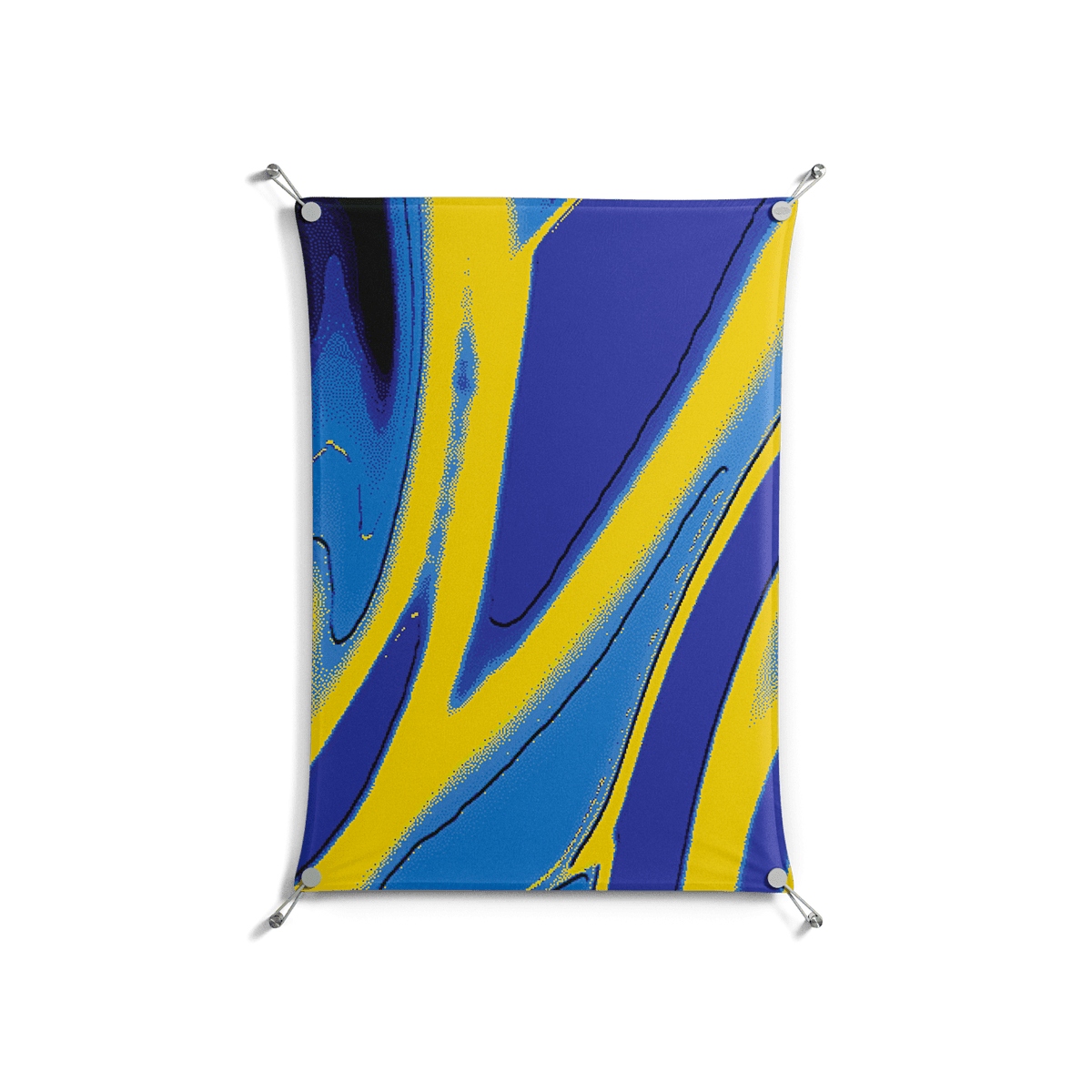 Blue Gale - Work On Wall - Oluwasheyi Adebayo - Silver - 70 x 100 cm
