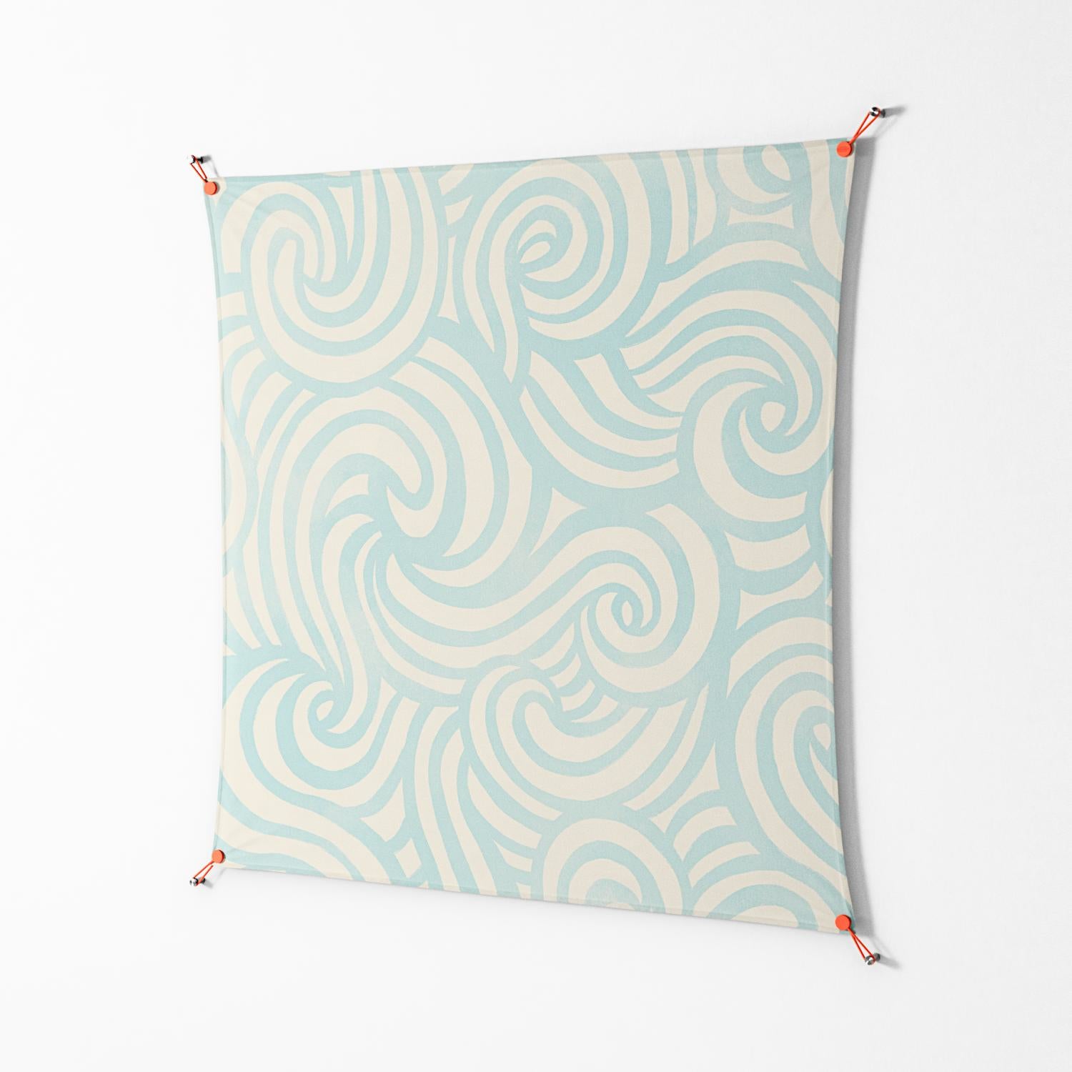 Epic Swirl - Work On Wall - Amy Suther - Orange - 140 x 140 cm