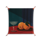 Bubbles & Oranges - Work On Wall - Kristin Eriksson - Orange - 70 x 70 cm