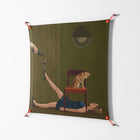 Friday Night Rituals - Work On Wall - Kristin Eriksson - Orange - 90 x 90 cm