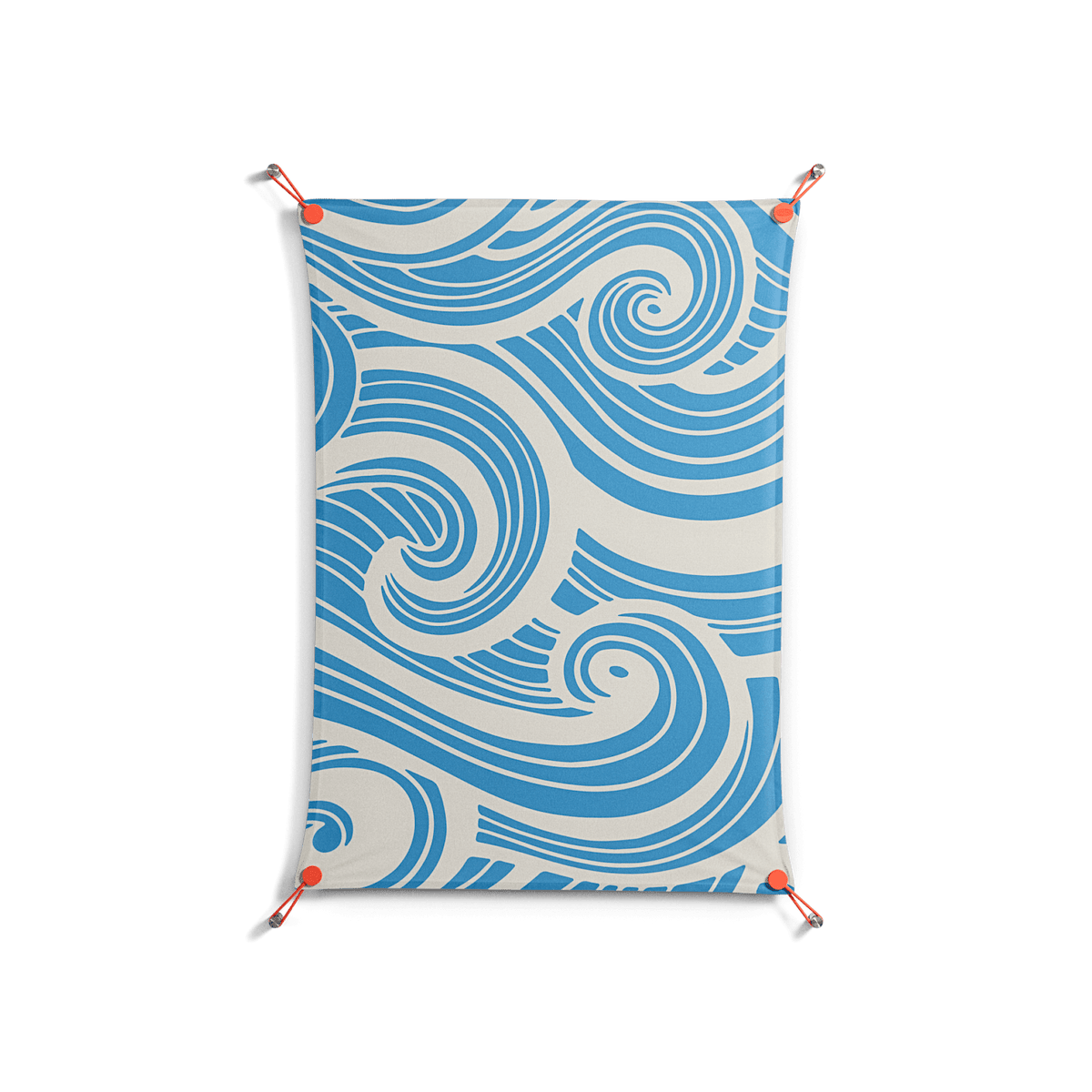 Ocean Flow - Work On Wall - Amy Suther - Orange - 70 x 100 cm
