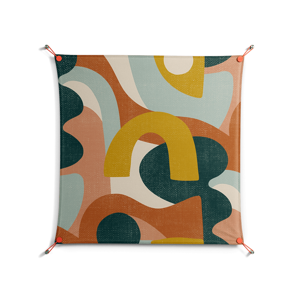 Abstract Sunrise - Work On Wall - Amy Suther - Orange - 90 x 90 cm