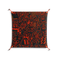 Wottosque Red - Work On Wall - Craig Watkins - Orange - 70 x 70 cm