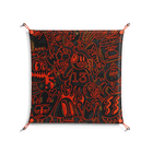 Wottosque Red - Work On Wall - Craig Watkins - Orange - 70 x 70 cm
