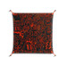 Wottosque Red - Work On Wall - Craig Watkins - Orange - 70 x 70 cm