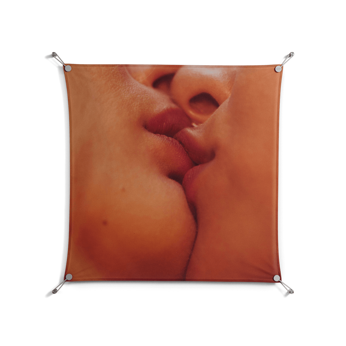 The Art Of Kissing - Work On Wall - Nadia Ryder - Silver - 90 x 90 cm