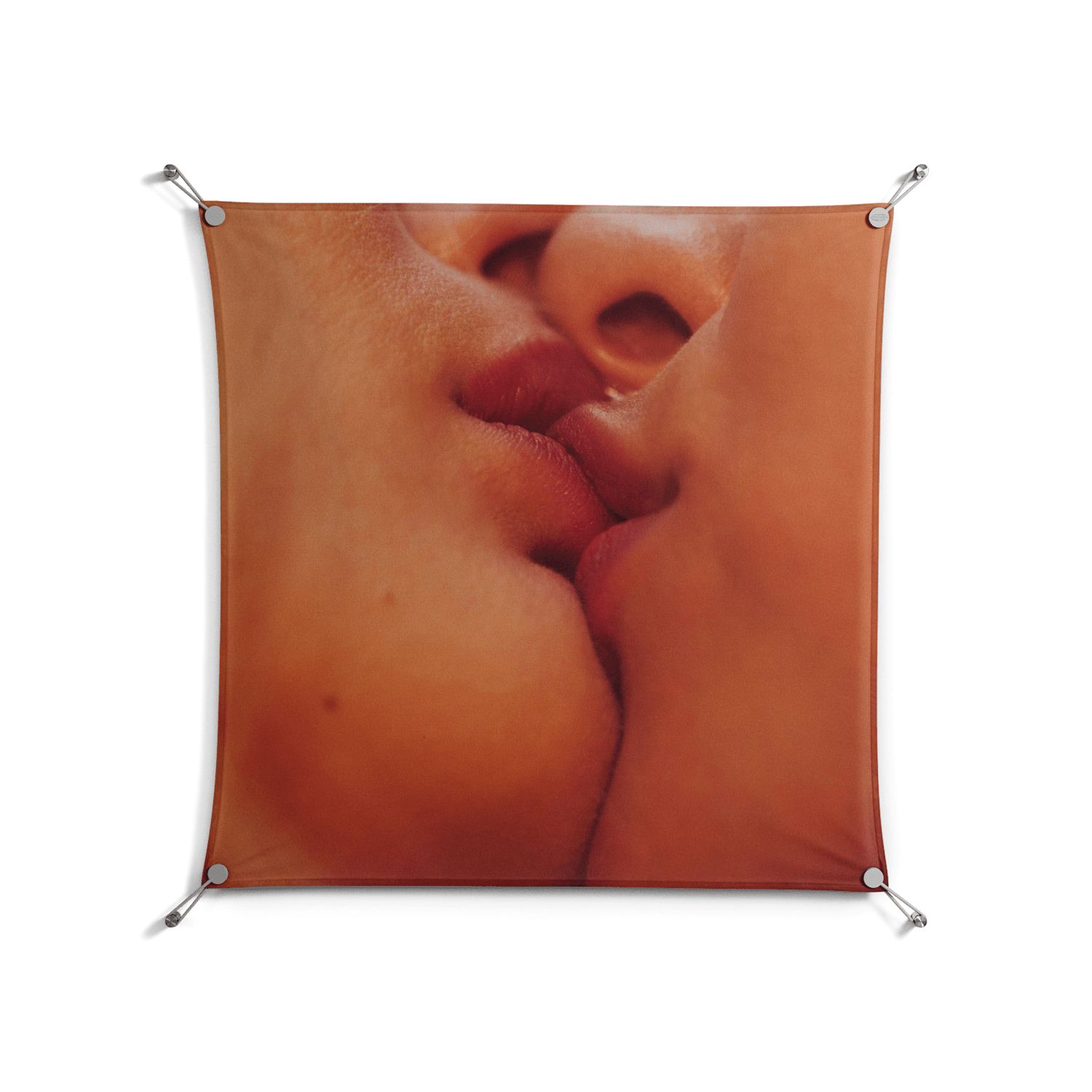 The Art Of Kissing - Work On Wall - Nadia Ryder - Silver - 90 x 90 cm
