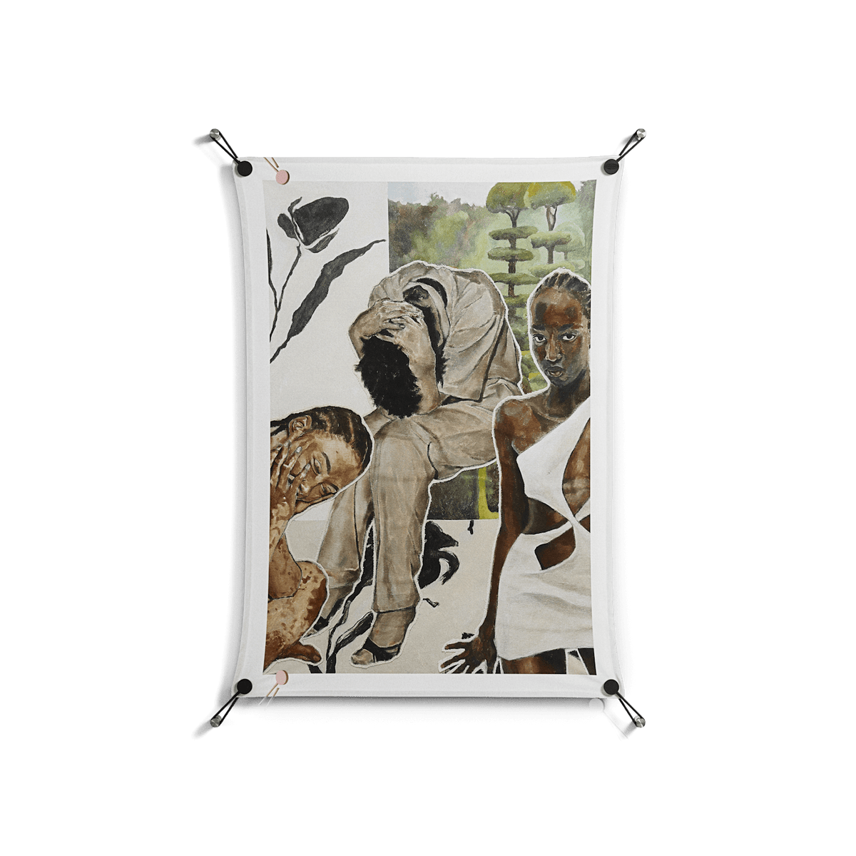 Dreaming With Open Eyes - Work On Wall - Sophie Goudman - Black - 70 x 100 cm