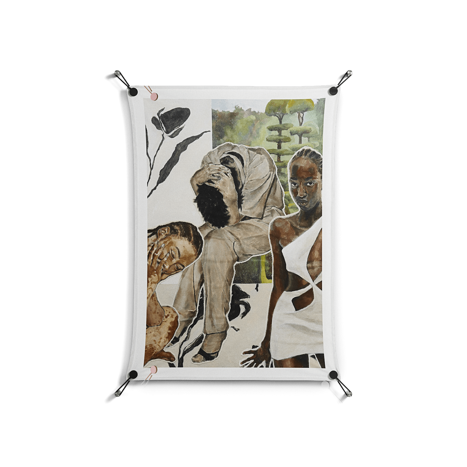 Dreaming With Open Eyes - Work On Wall - Sophie Goudman - Black - 70 x 100 cm