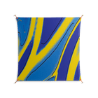 Blue Gale - Work On Wall - Oluwasheyi Adebayo - Orange - 140 x 140 cm