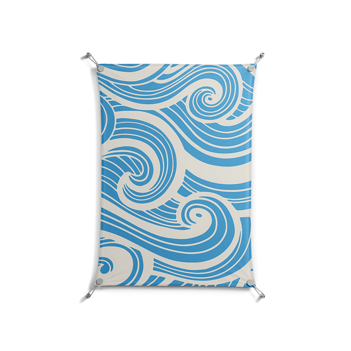 Ocean Flow - Work On Wall - Amy Suther - Silver - 70 x 100 cm
