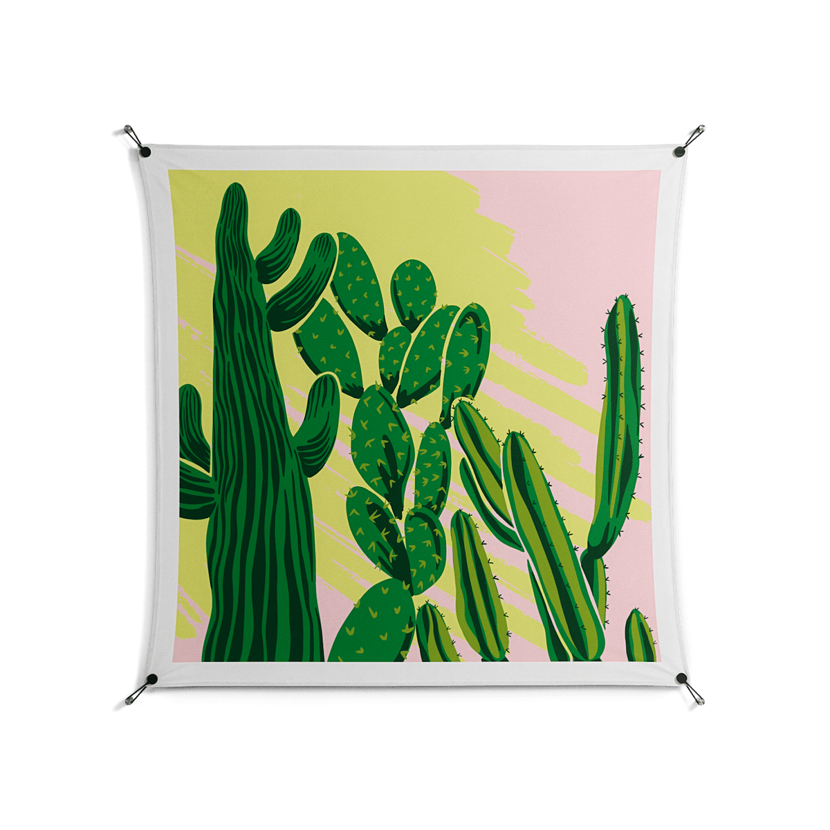 Cactus Sky - Work On Wall - Amy Suther - Black - 140 x 140 cm