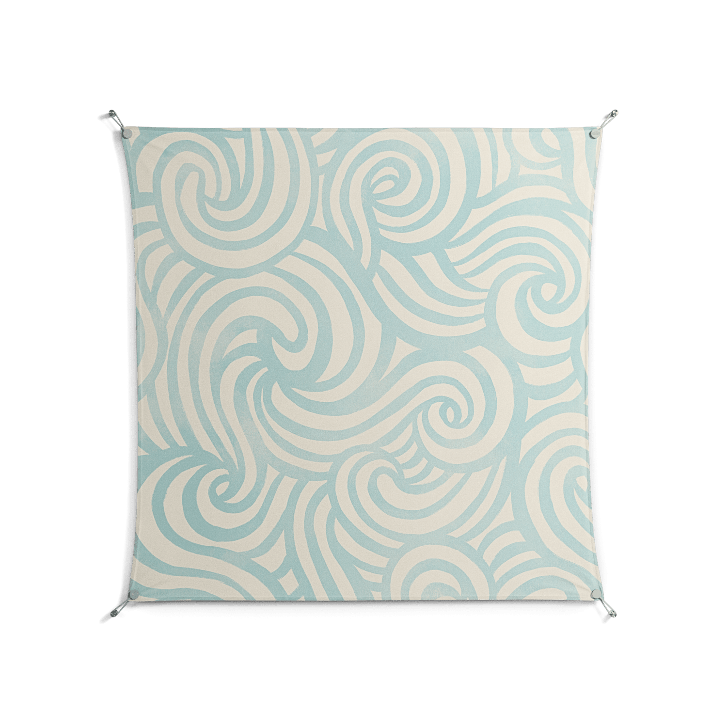 Epic Swirl - Work On Wall - Amy Suther - Silver - 140 x 140 cm