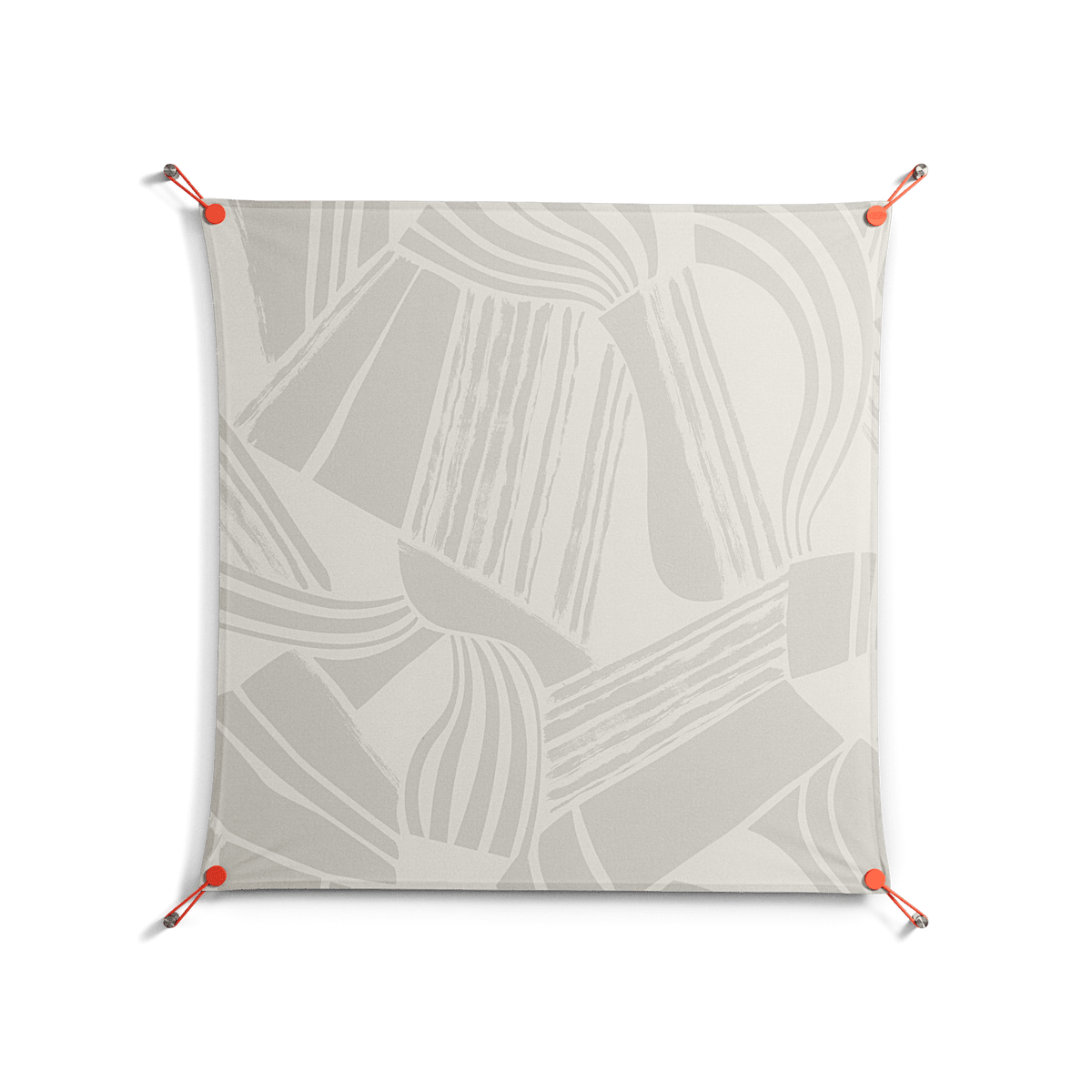 Touch the Ground - Work On Wall - Amy Suther - Orange - 90 x 90 cm