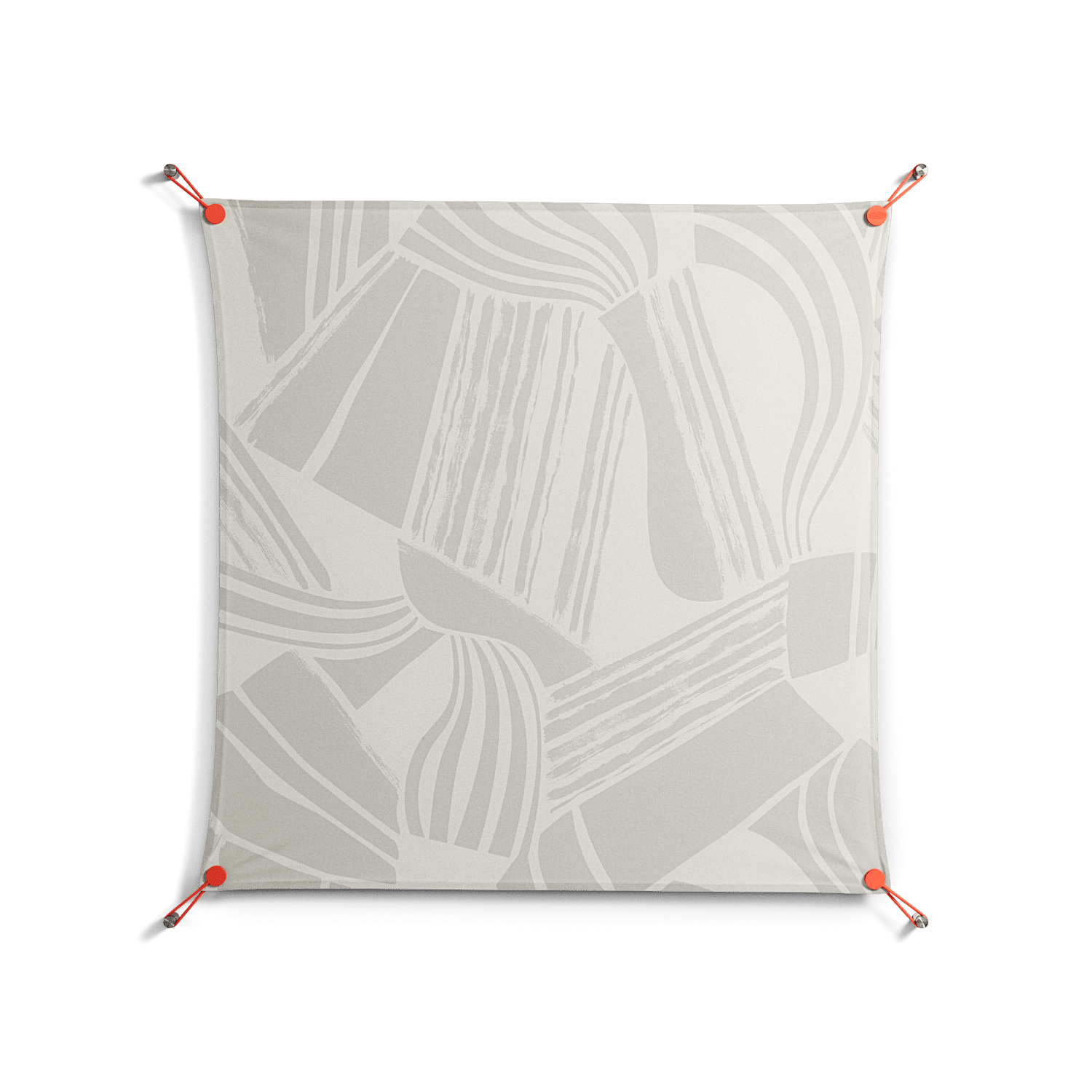 Touch the Ground - Work On Wall - Amy Suther - Orange - 90 x 90 cm