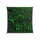 Wottosque Green - Work On Wall - Craig Watkins - Orange - 140 x 140 cm