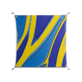 Blue Gale - Work On Wall - Oluwasheyi Adebayo - Silver - 90 x 90 cm