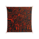 Wottosque Red - Work On Wall - Craig Watkins - Orange - 140 x 140 cm