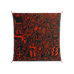 Wottosque Red - Work On Wall - Craig Watkins - Orange - 140 x 140 cm