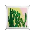 Cactus Sky - Work On Wall - Amy Suther - Silver - 90 x 90 cm