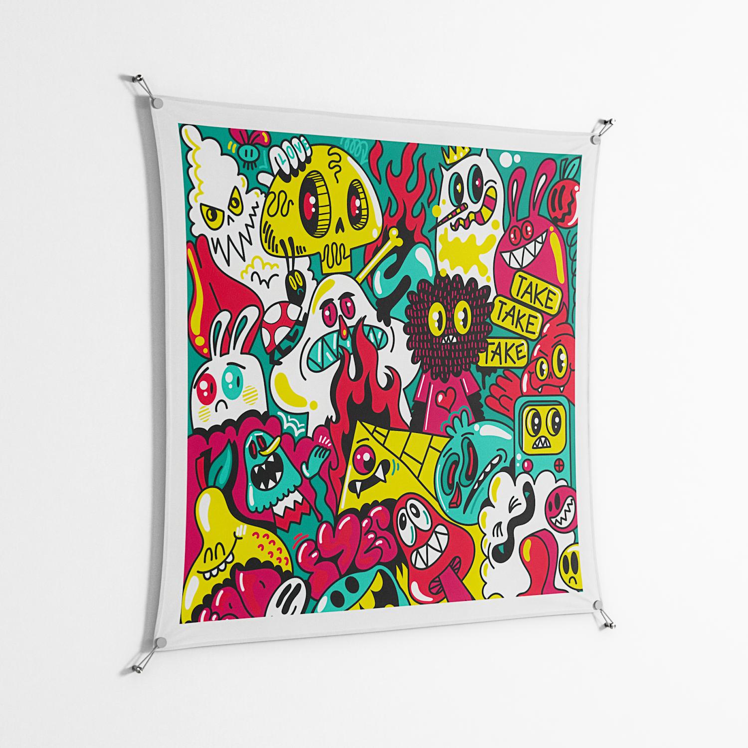 Fridays I'm In Love - Work On Wall - Craig Watkins - Silver - 140 x 140 cm