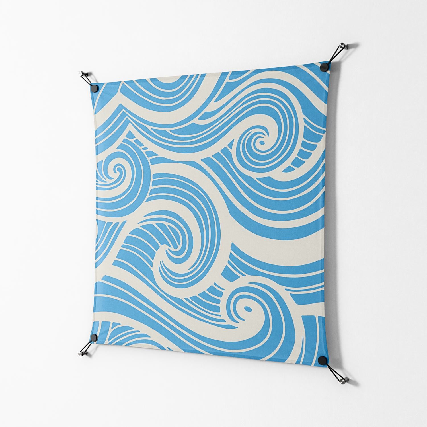 Ocean Flow - Work On Wall - Amy Suther - Black - 90 x 90 cm
